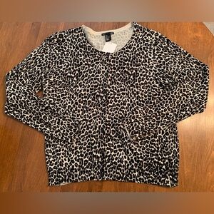 H & M Basic Cheetah Print Cardigan (NWT)